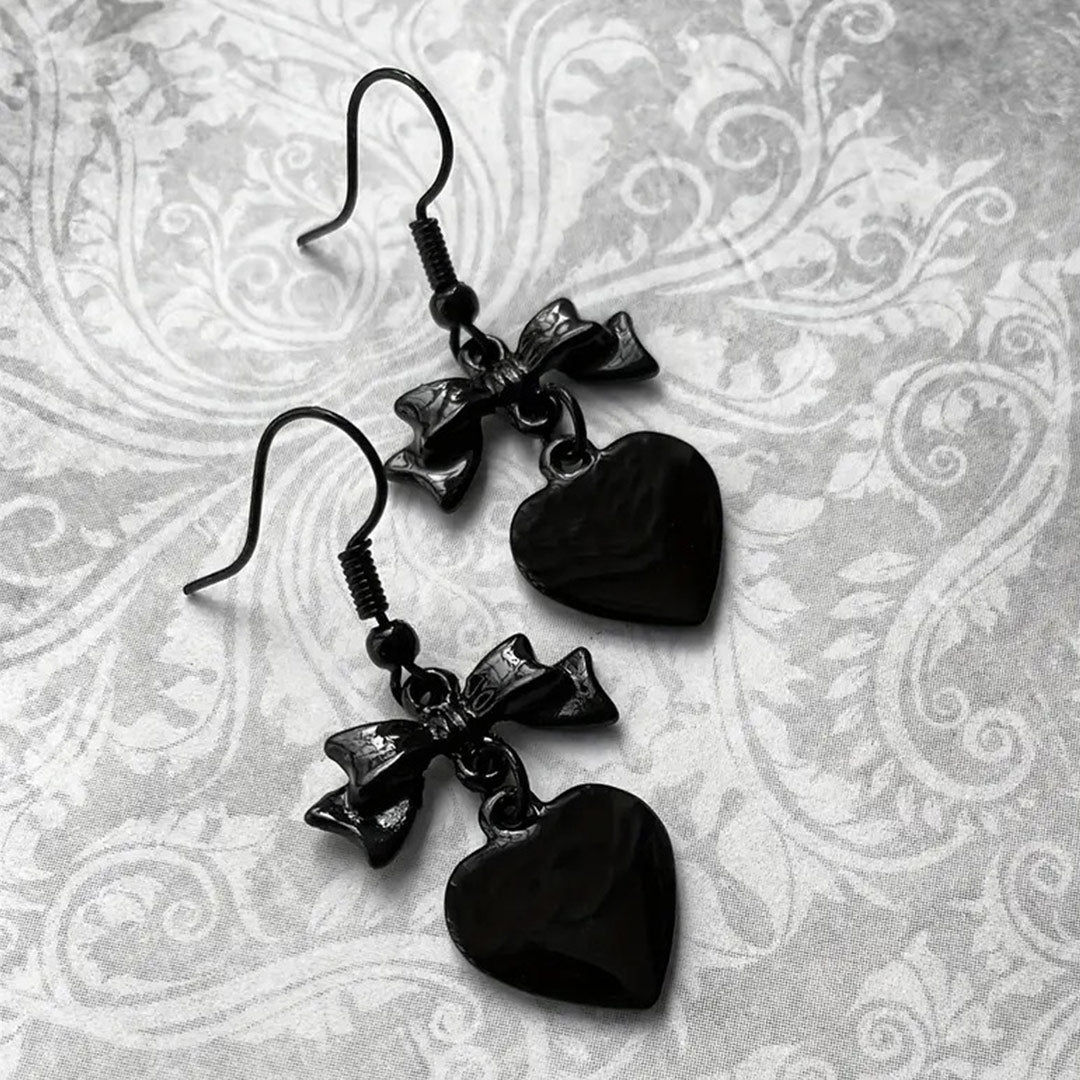 Bow Heart Earrings