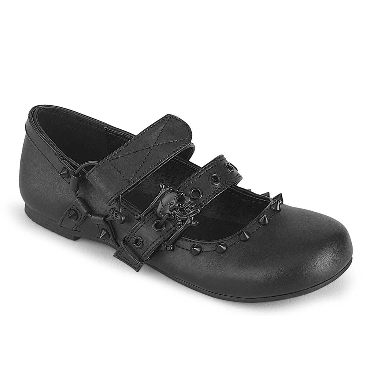 DAISY-08 Blk Vegan Leather Shoes