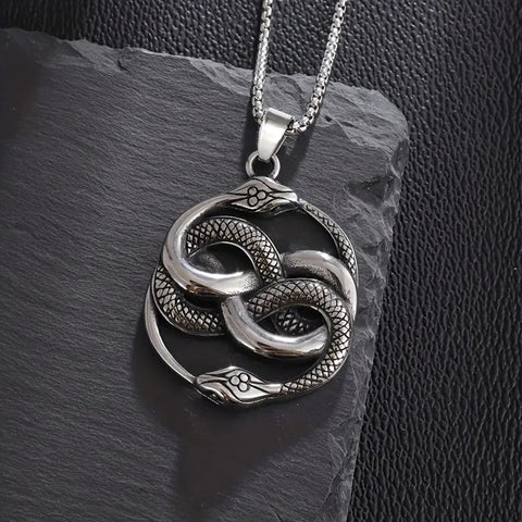 Double Ouroboros Necklace