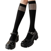 Thumbnail for Fishnet Banded Knee Hi Socks