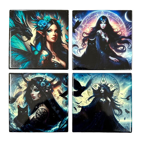 Goddess Ceramic Coaster Set