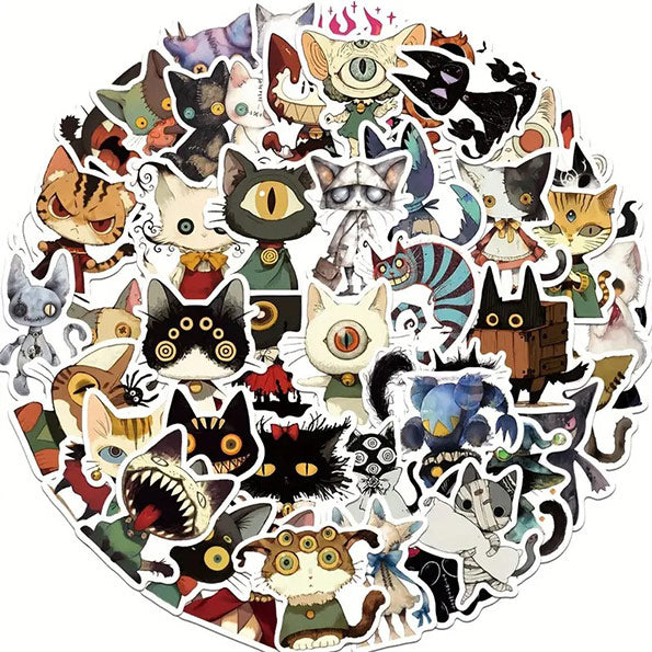 Creepy Cat Stickers