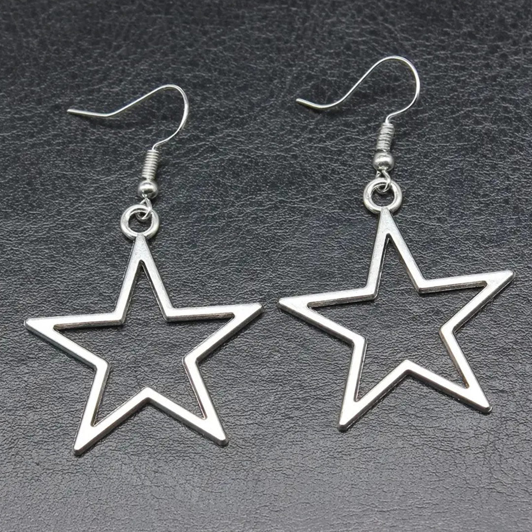 Hollow Star Earrings