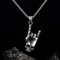 Thumbnail for Skull Metal Hand Necklace