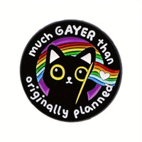 Thumbnail for Rainbow Black Cat Enamel Pin