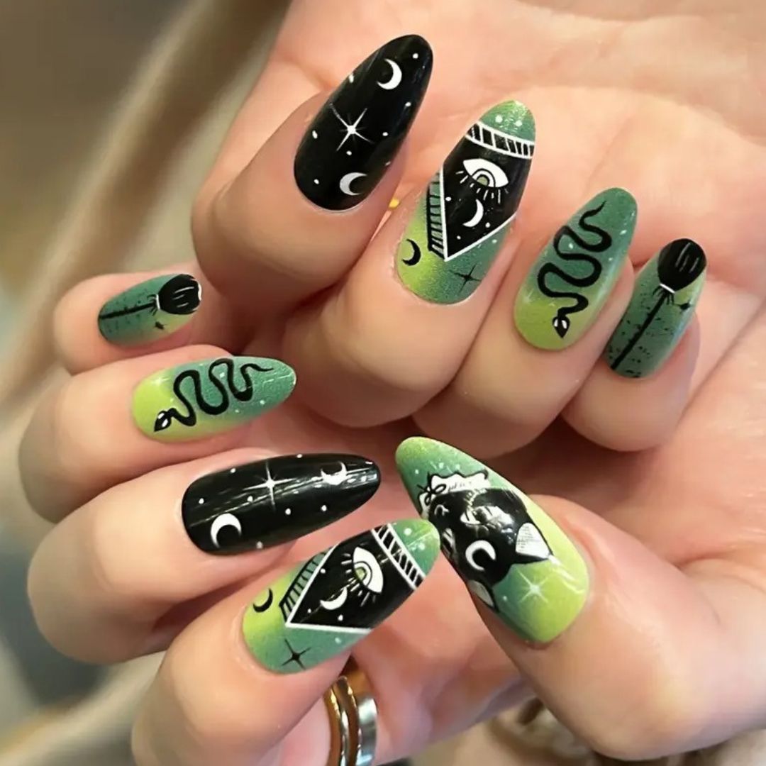 Toxic Web Press On Nails