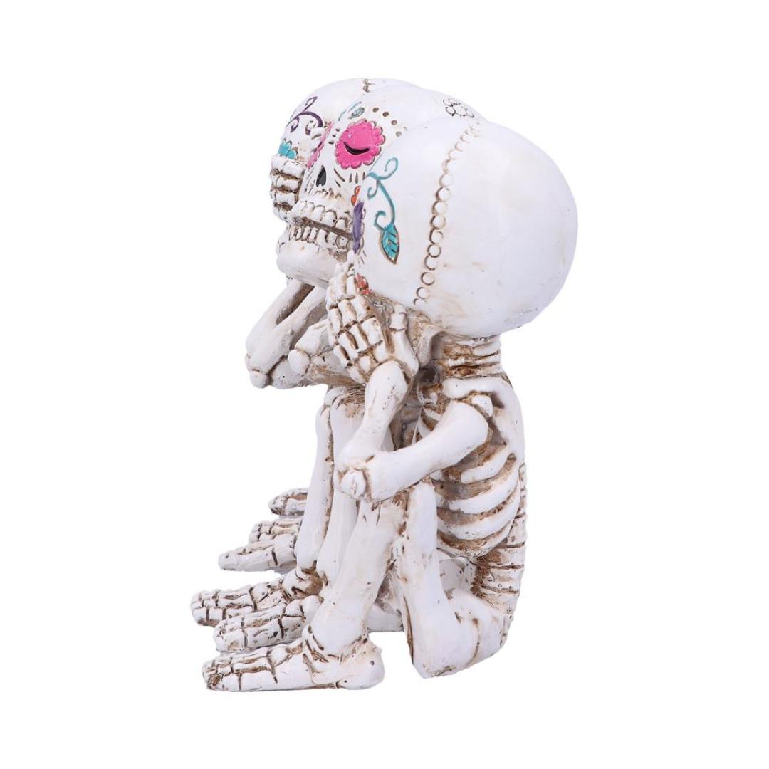 Three Wise Calaveras Skeleton Figurine