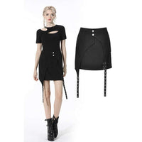 Thumbnail for Punk Lady Asymmetrical Mini Skirt