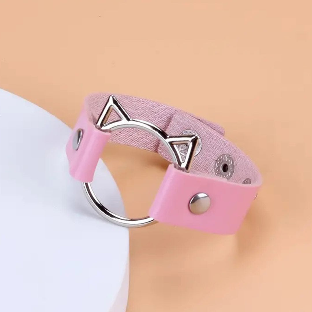 Punk Cat PU Leather Band