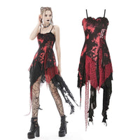 Thumbnail for Punk Rock Net Dye Strap Dress