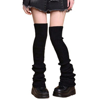 Thumbnail for Black Long Ribbed Leg Warmers