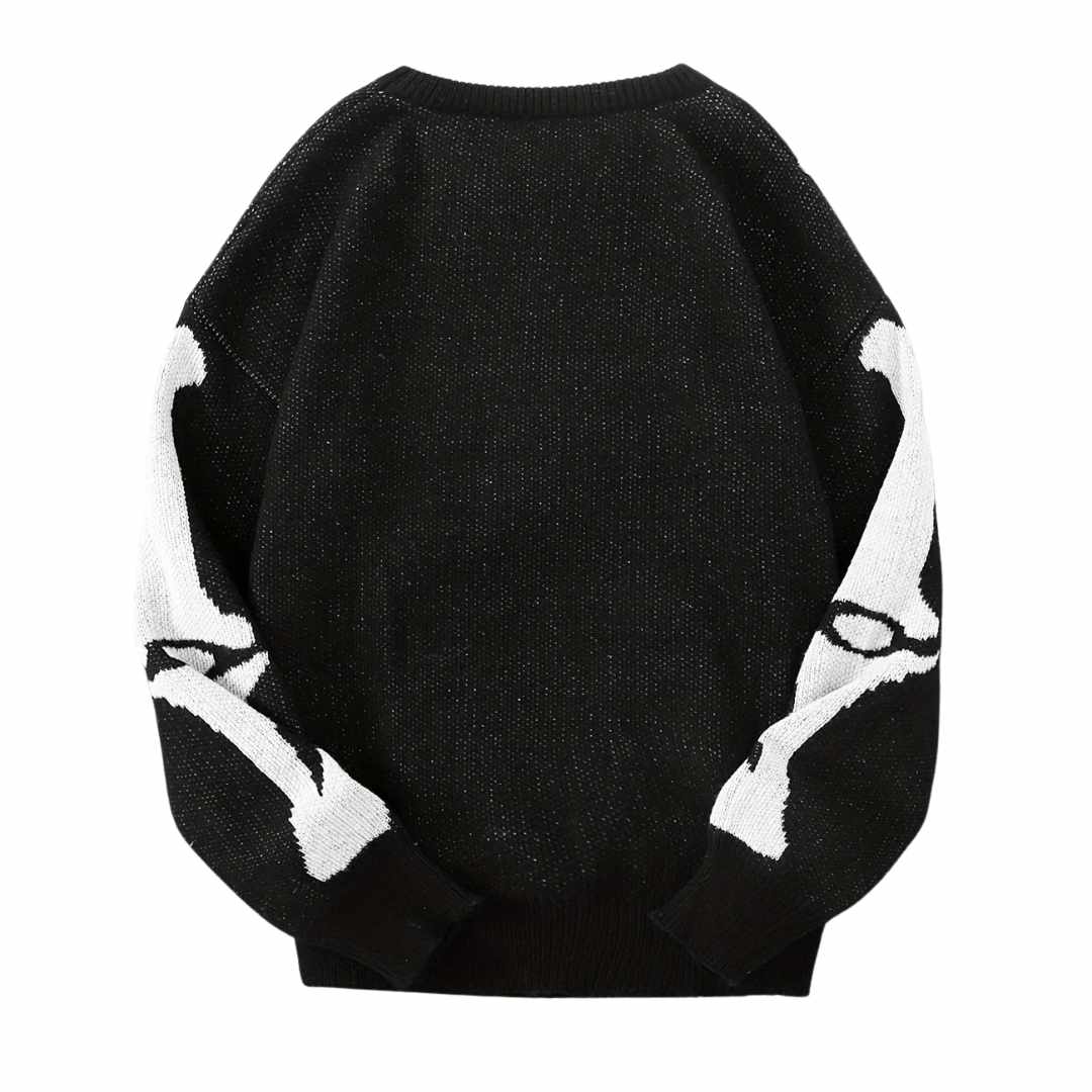 "Rest in Pieces” Skeleton Knit Sweater