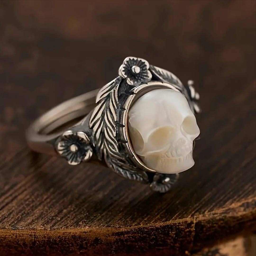 Skull Flower Ring