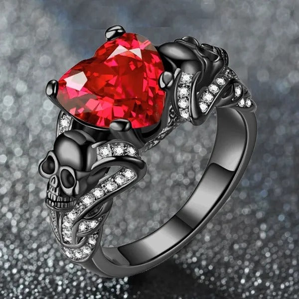 Skeleton Heart Ring