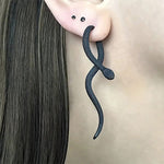 Black Hanging Snake Earring