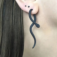 Thumbnail for Black Hanging Snake Earring