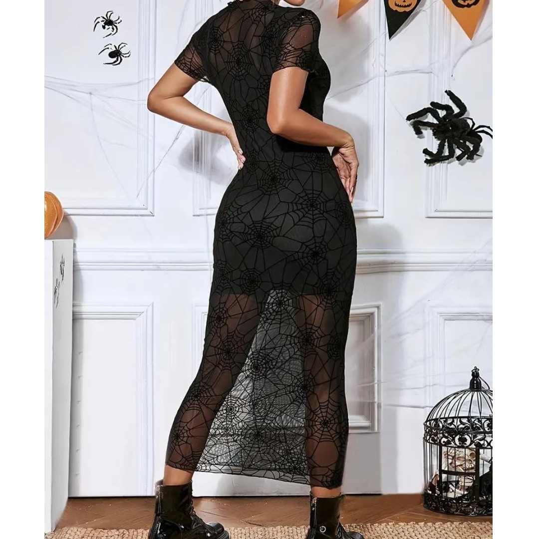 Spider Web Mesh Dress