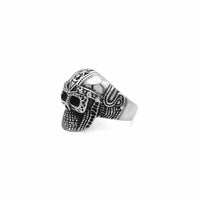 Thumbnail for Stainless Steel Skull Ring with Viking Armor Pattern
