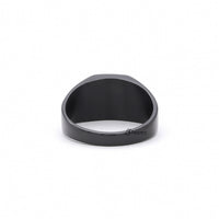Thumbnail for Stainless Steel Square Flat Top Signet Ring - Black