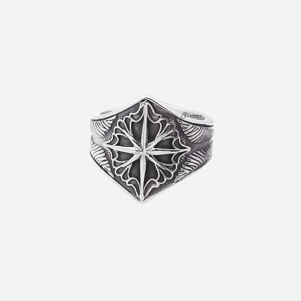 Stainless Steel Compass Ring