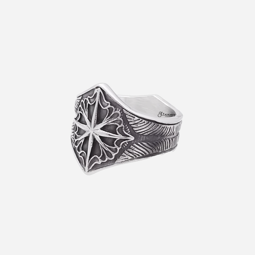 Stainless Steel Compass Ring