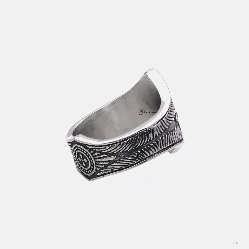 Stainless Steel Compass Ring