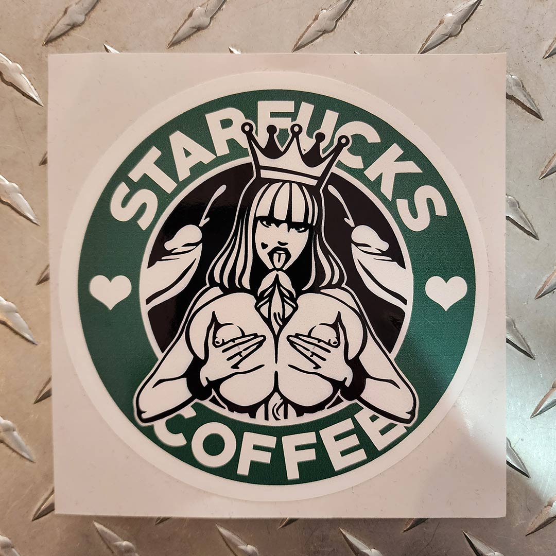 Starfucks Vinyl Bumper Sticker