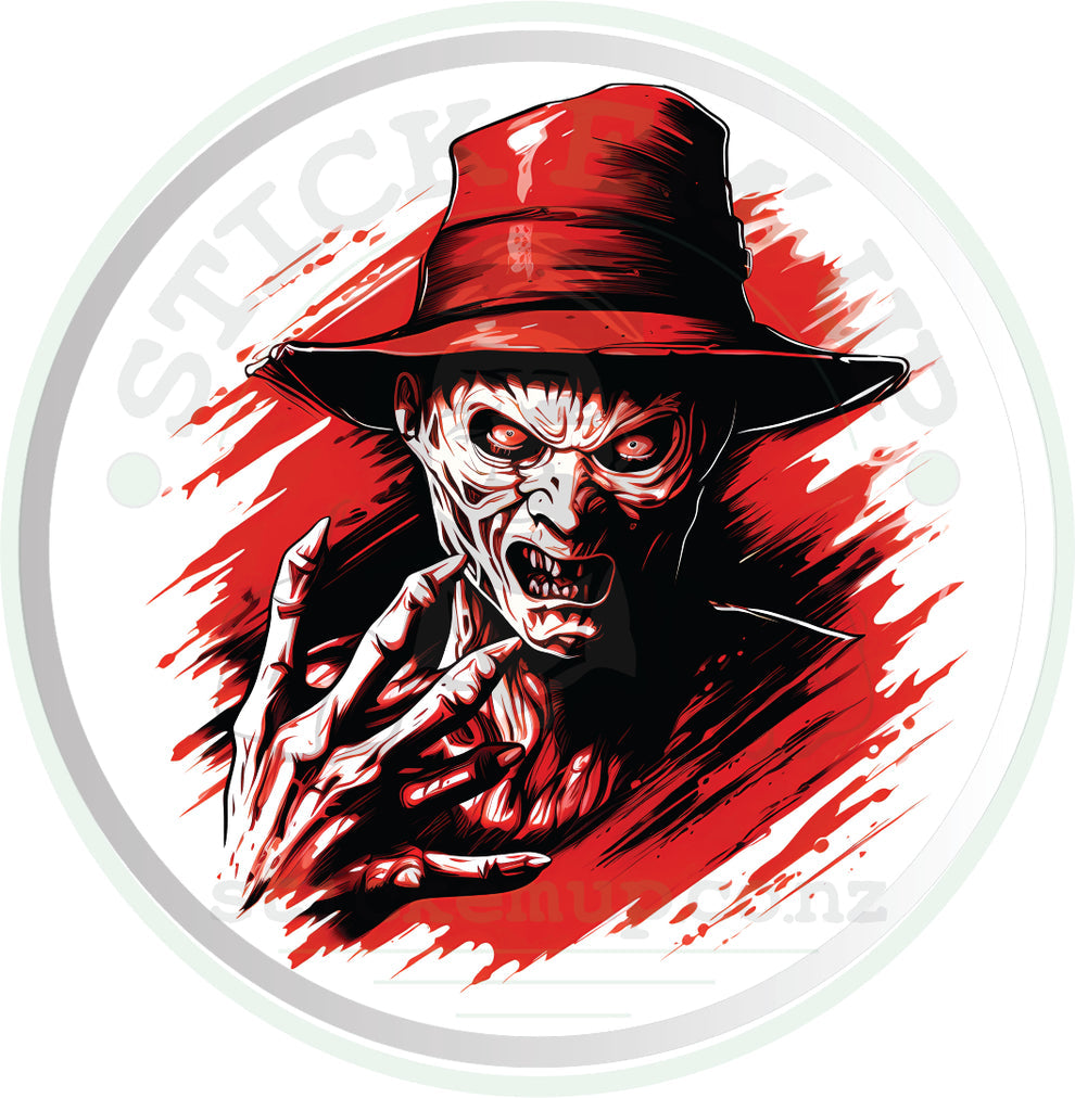 Horror Face Freddy Vinyl Sticker