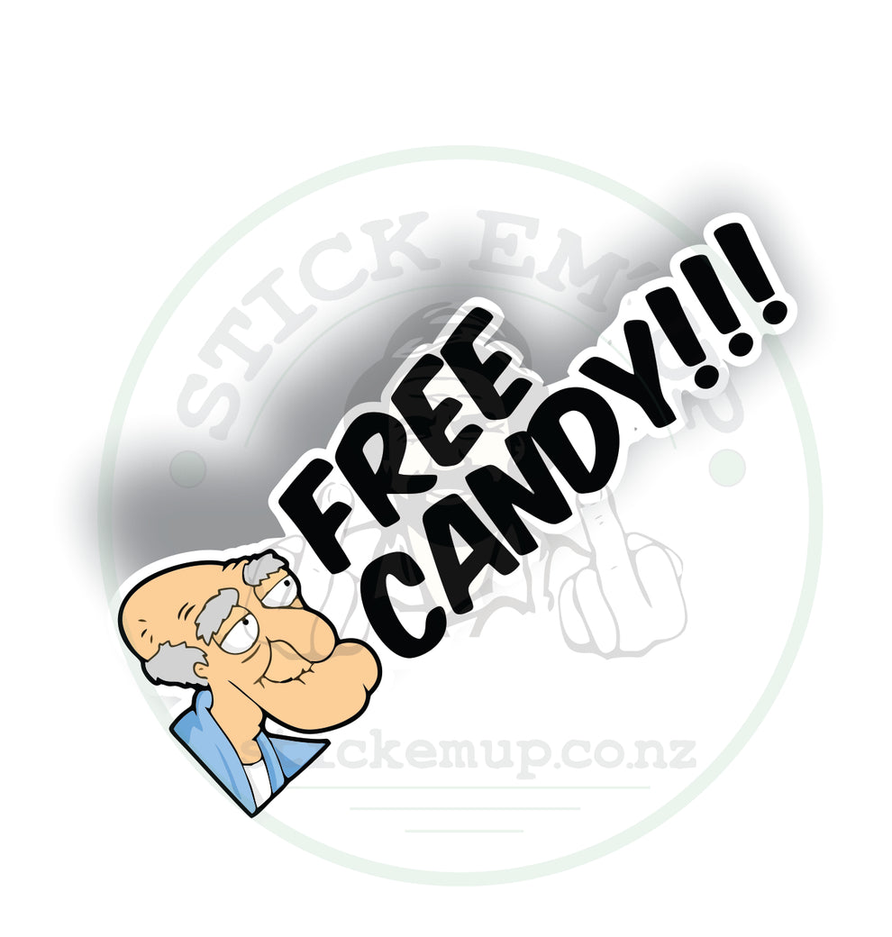 Free Candy Vinyl Sticker