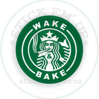 Thumbnail for Wake and Bake Vinyl Sticker