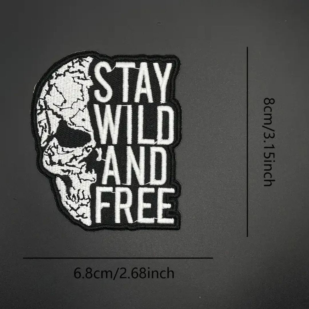 Wild and Free Embroidery Patch