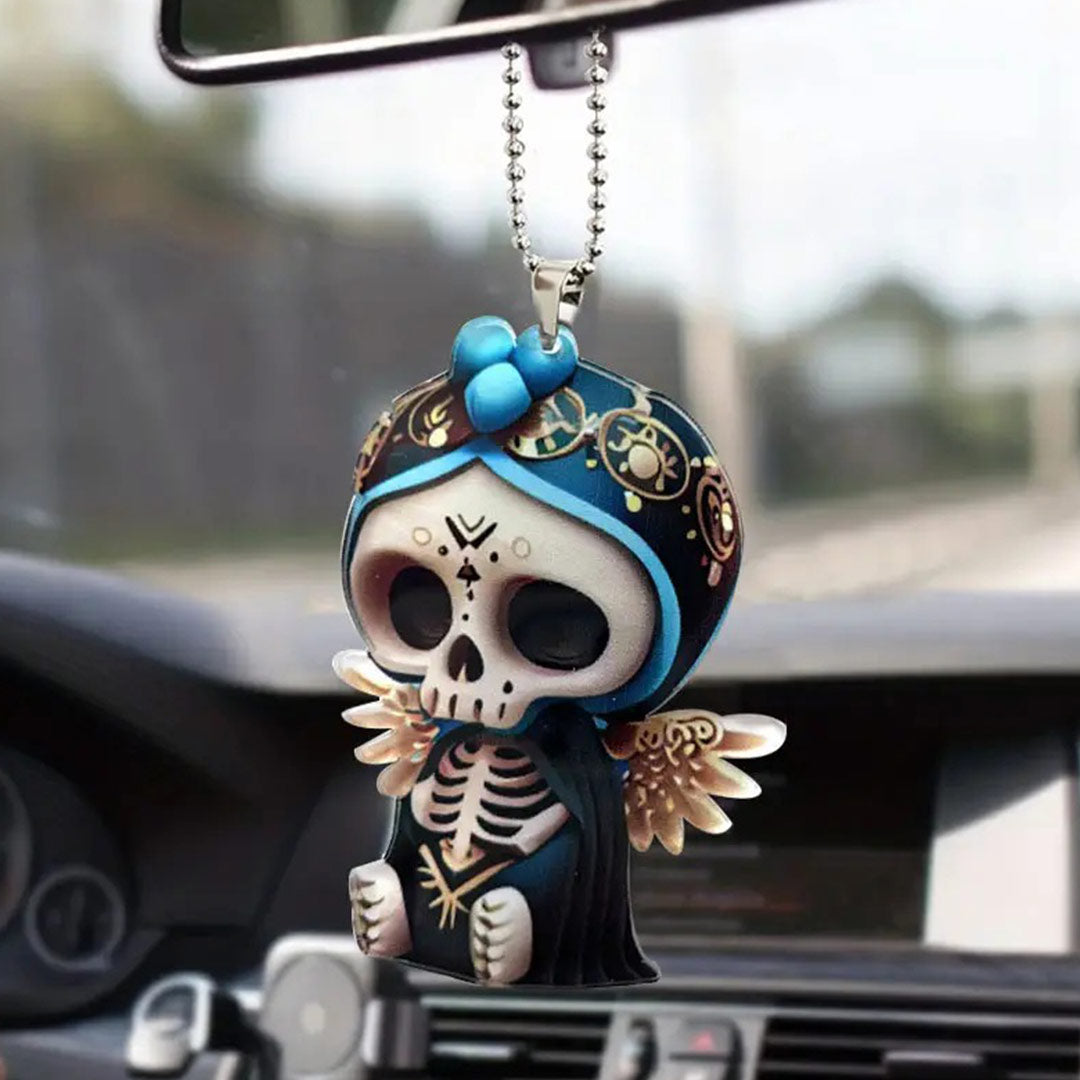 Winged Skull Keychain