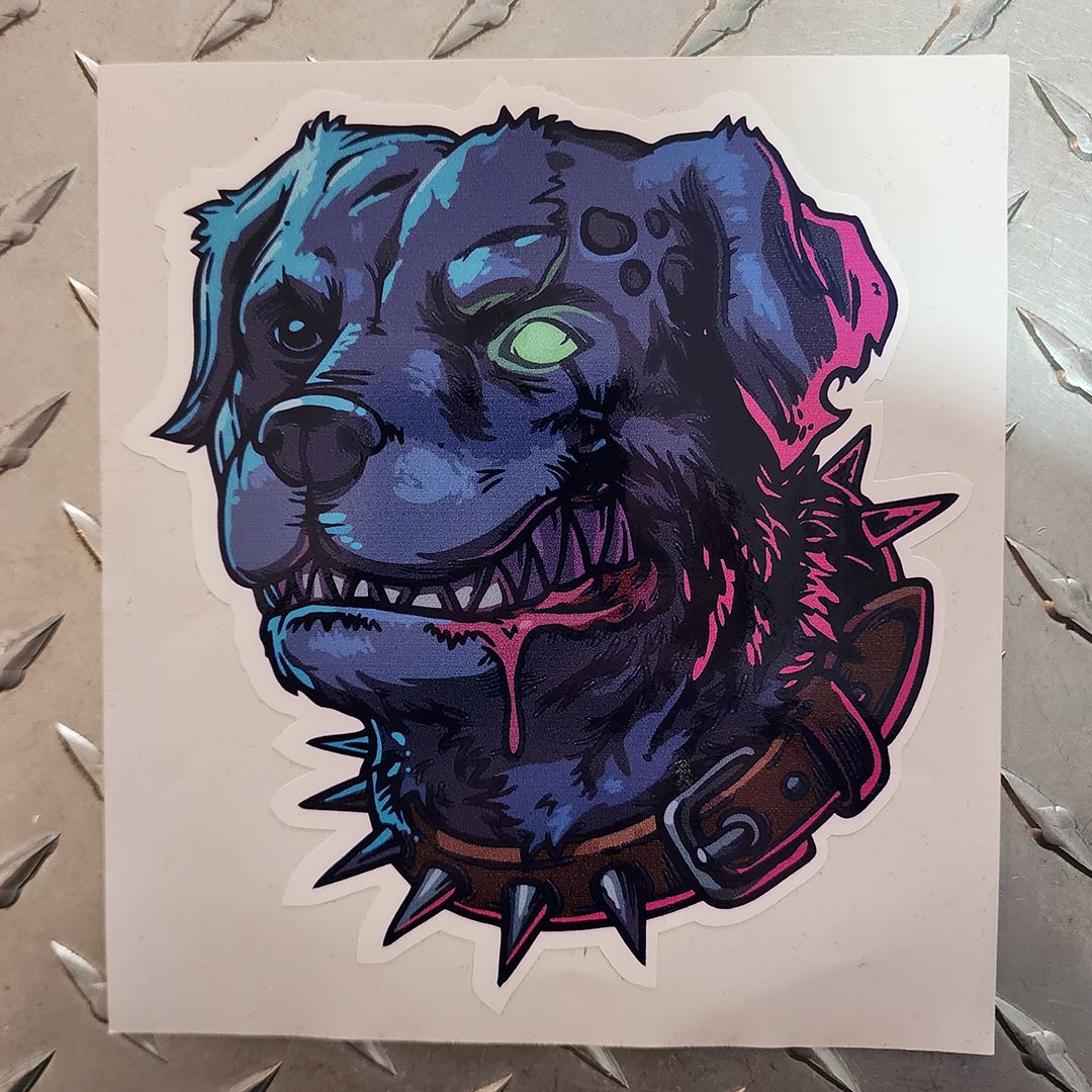 Zombie Dog Vinyl Bumper Sticker