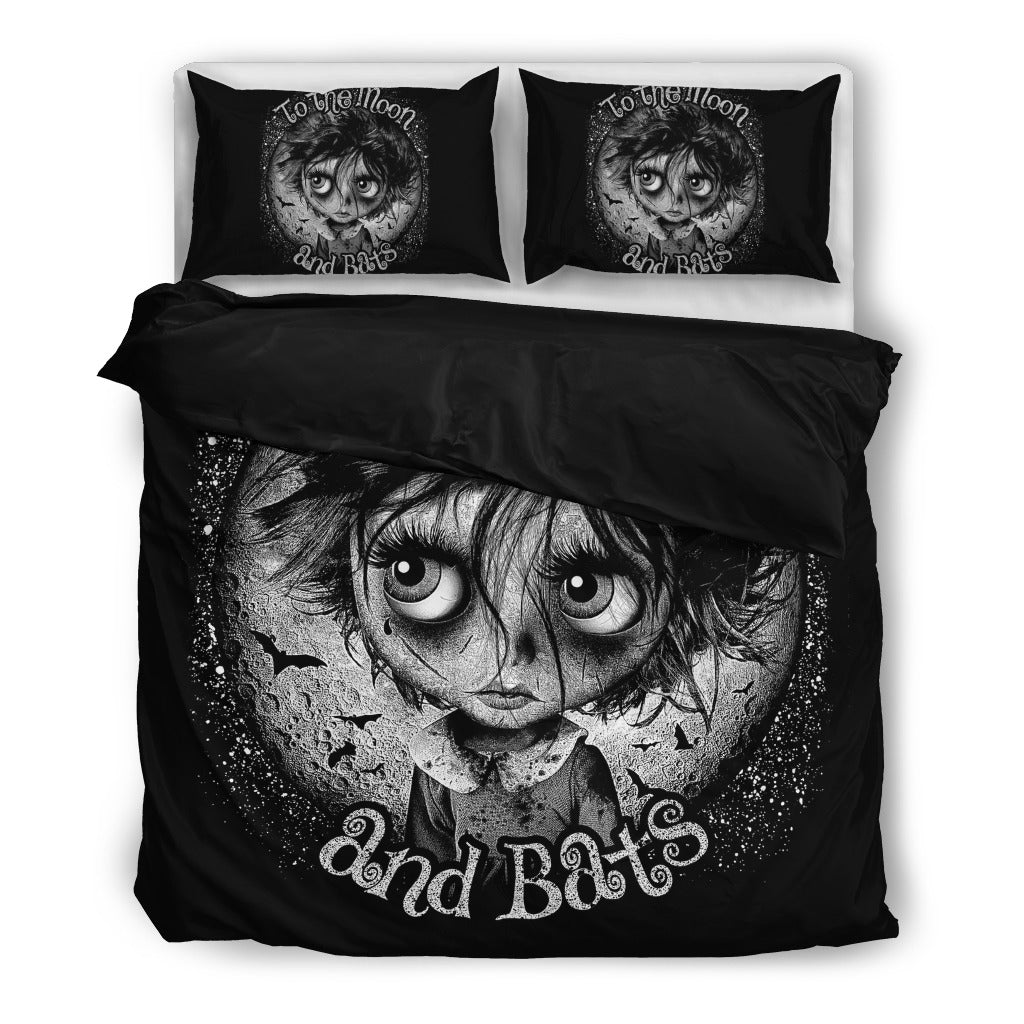 Moon and Bats Bedding Set