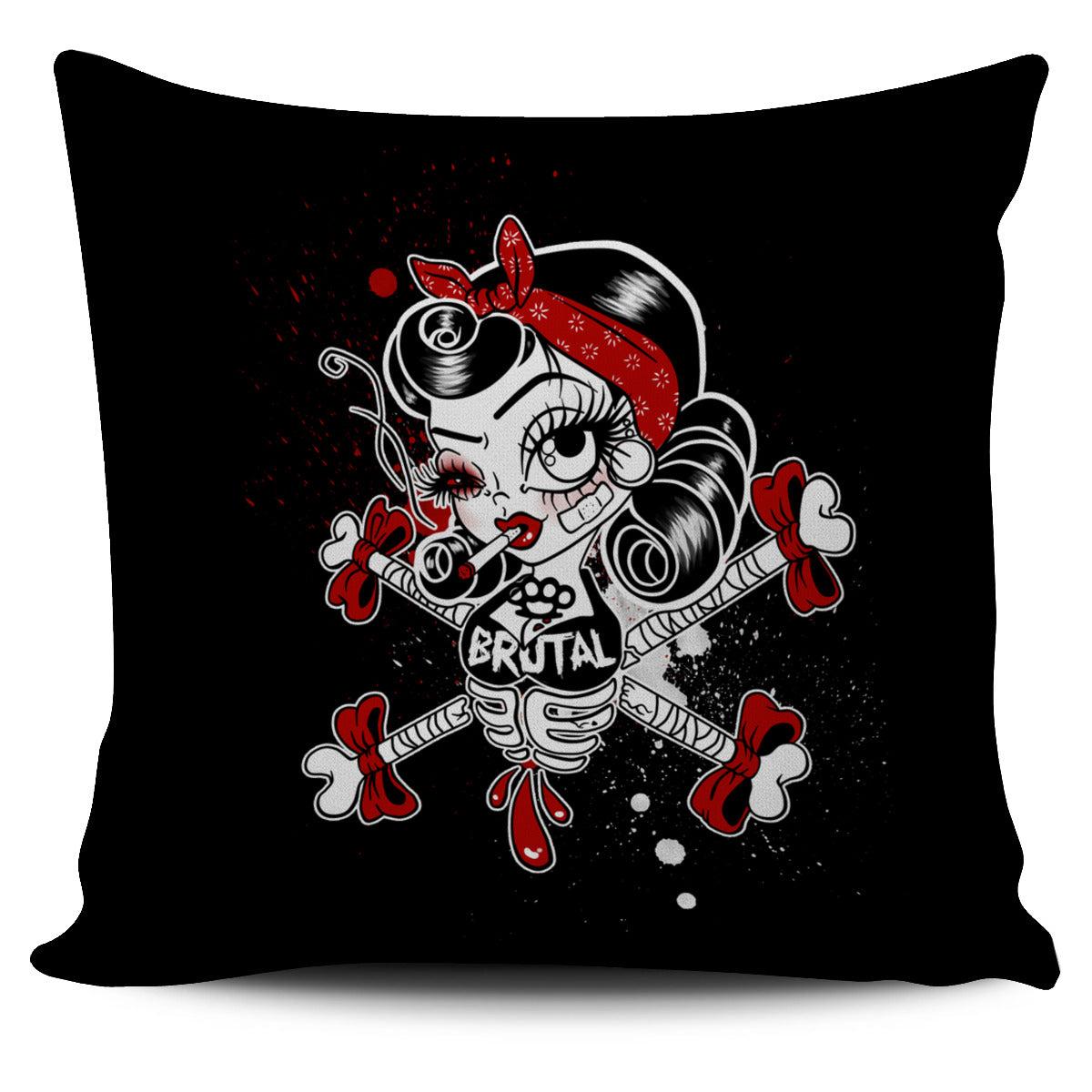 Brutal Betty Bones Pillow Cover