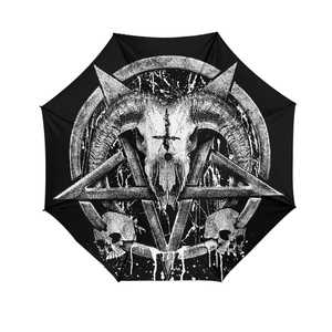 Brutal Baphomet Umbrella - White