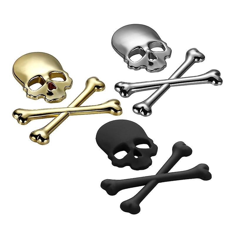 Metal Skull Car Decal