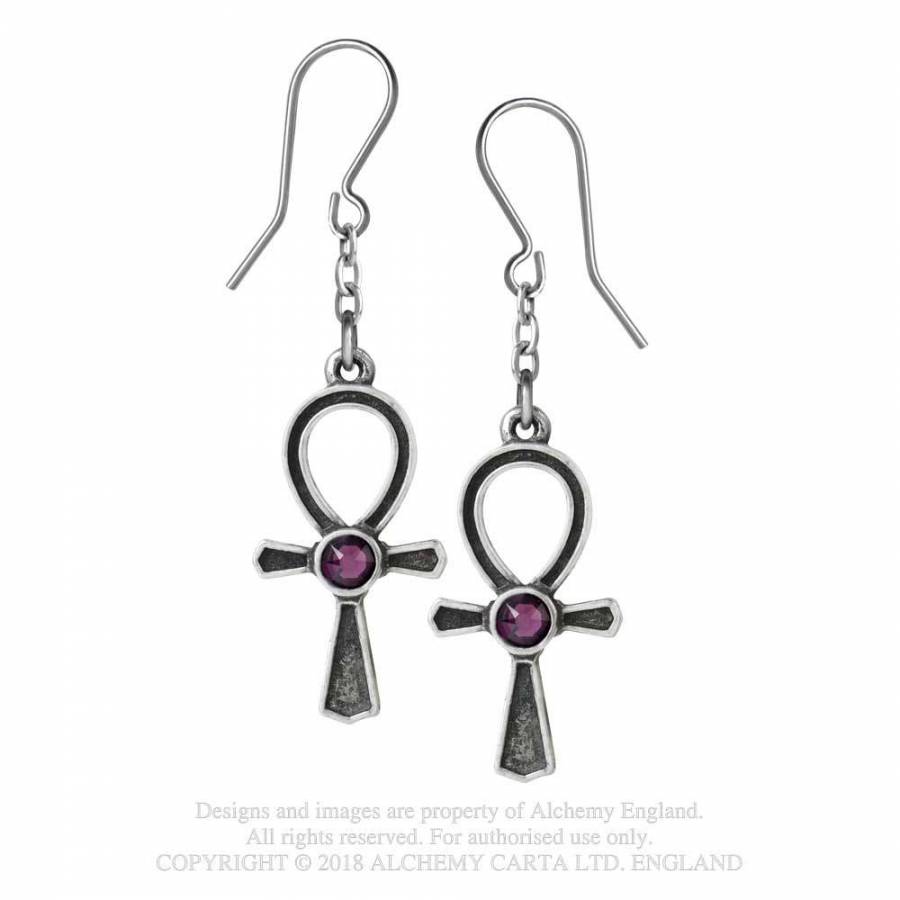 Ankh of Osiris Dropper Earrings