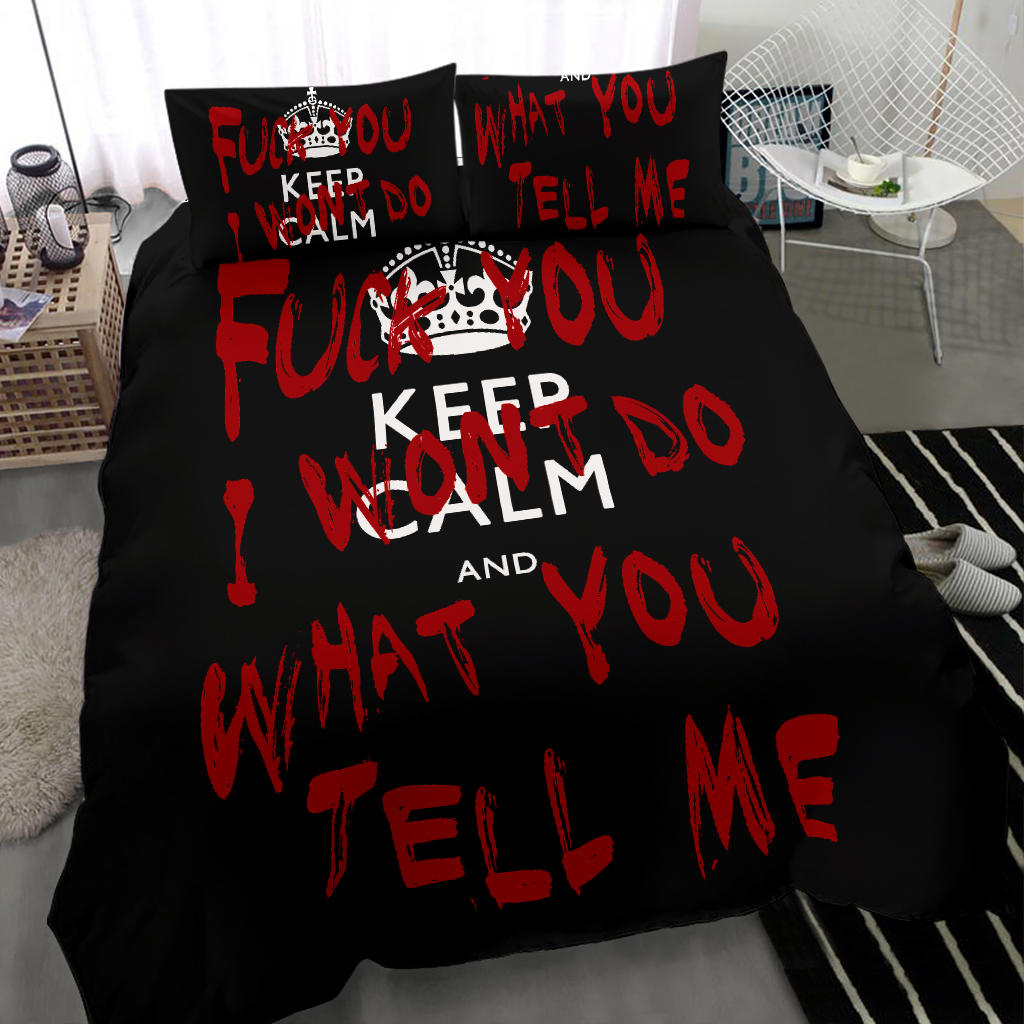 Keep Calm and Fuck You Bedding Set