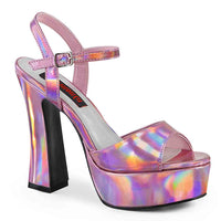 Thumbnail for Dolly-09 Heeled Sandals - Pink Hologram