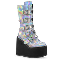 Thumbnail for Swing-230 Platform Boots - Silver Hologram