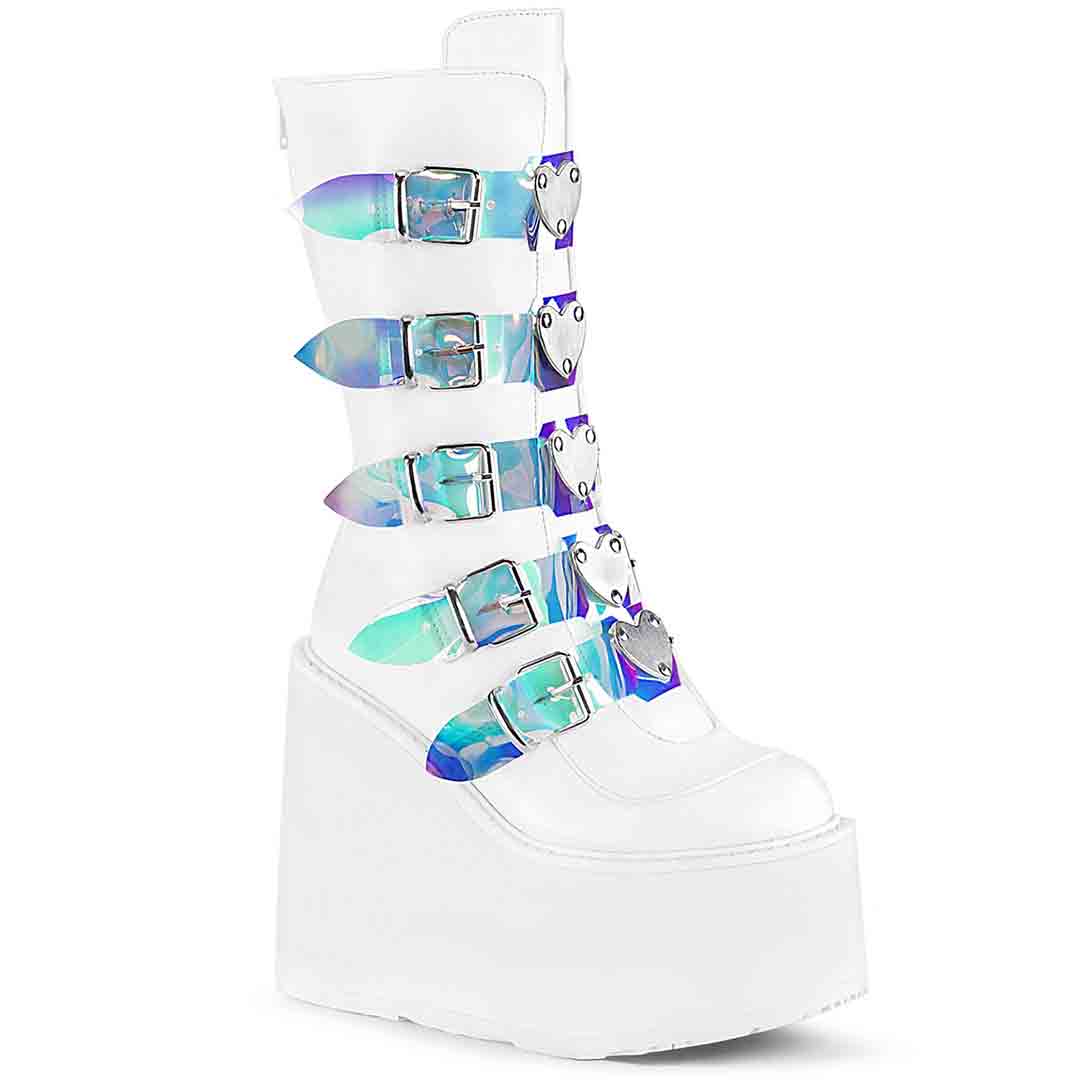 Swing-230 Platform Boots - White