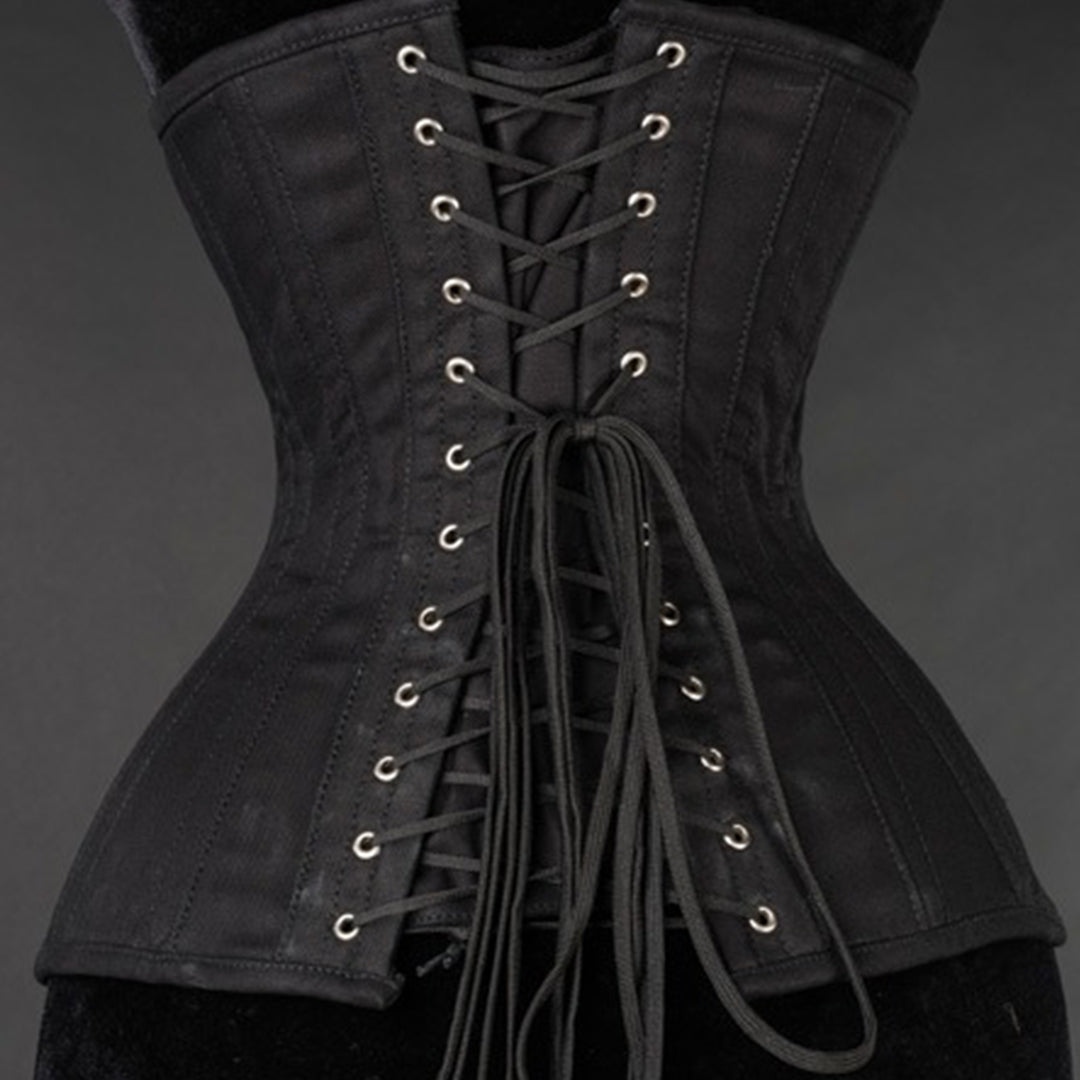 Black Cotton Extreme Waist Corset