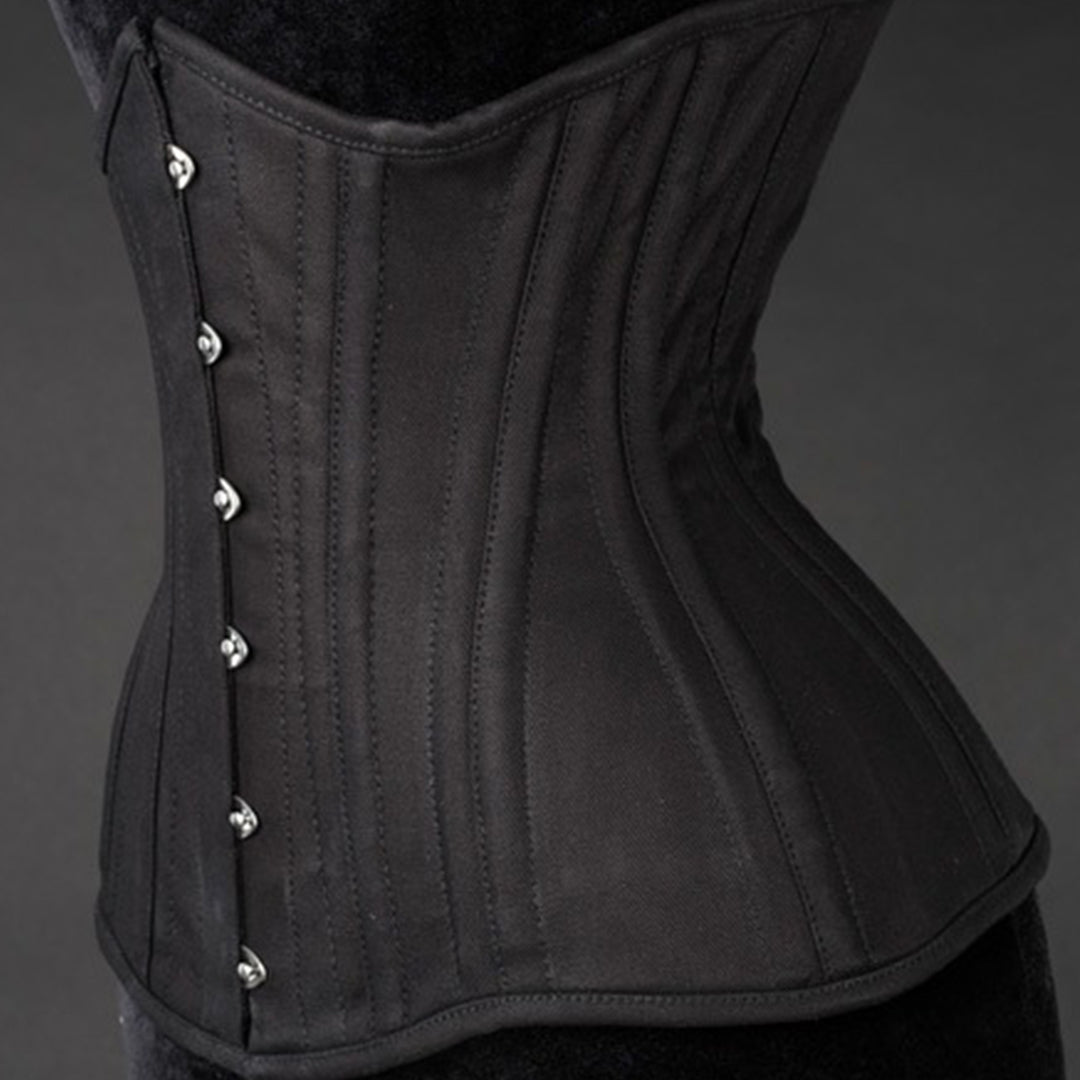 Black Cotton Extreme Waist Corset