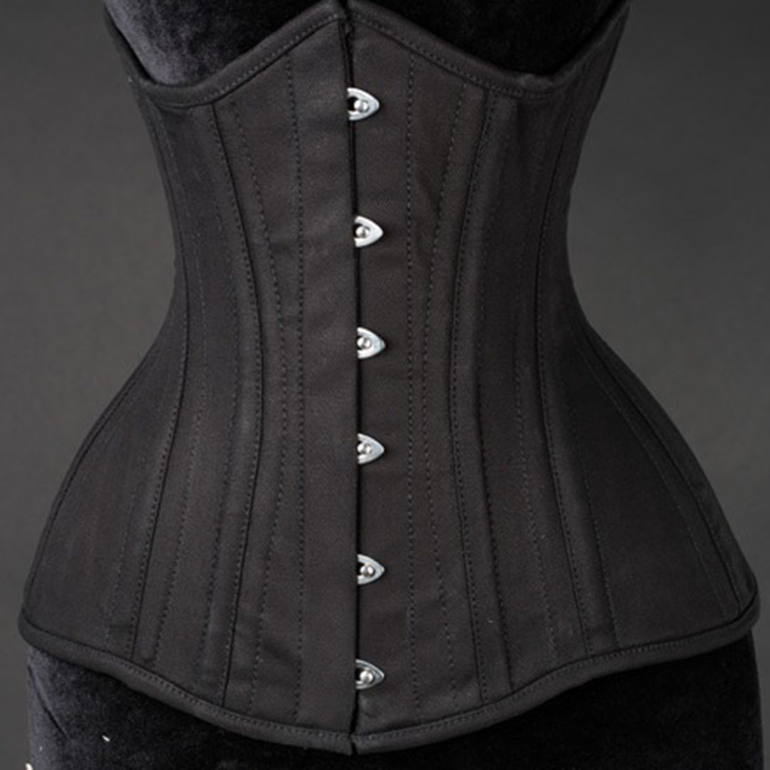 Black Cotton Extreme Waist Corset