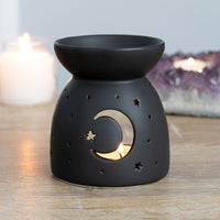 Thumbnail for Black Mystical Moon Cut Out Oil Burner
