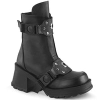 Thumbnail for Bratty-56 Boots - Black Vegan Leather