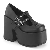 Thumbnail for Camel-55 Platform Heels - Black Vegan Leather