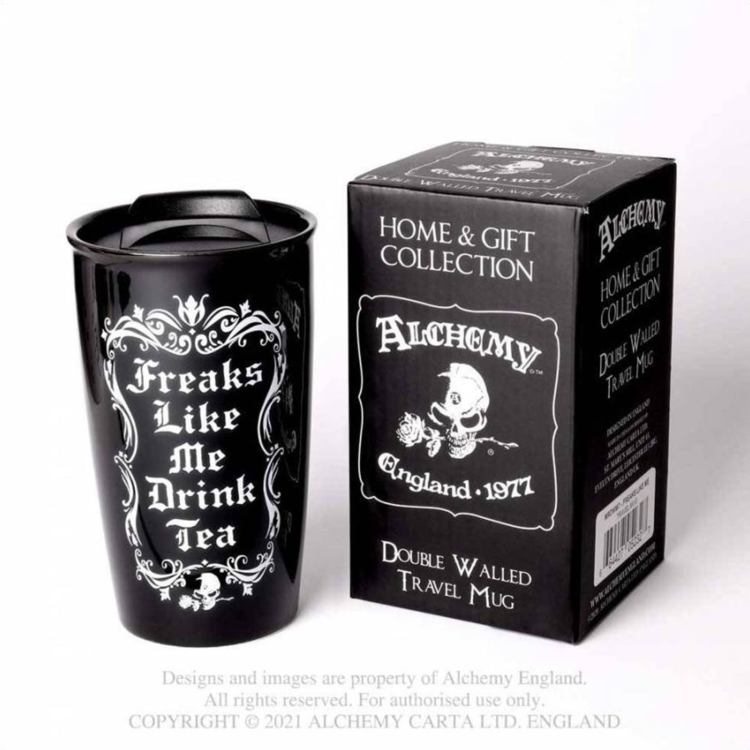 Freaks Like Me Drink Tea Travel Mug