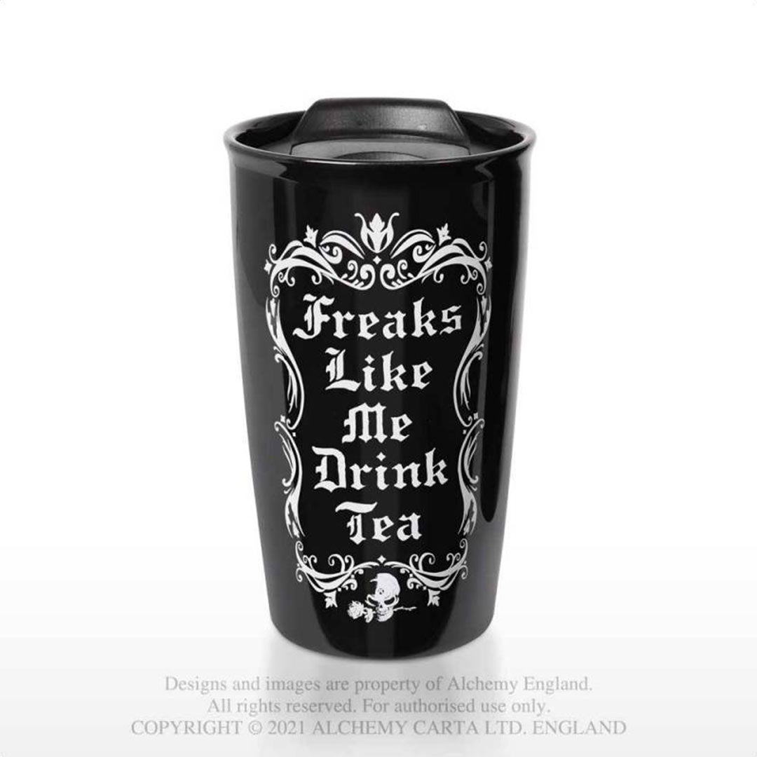 Freaks Like Me Drink Tea Travel Mug